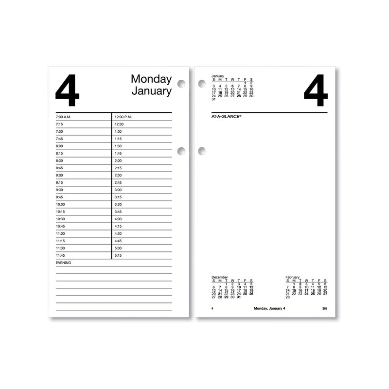 AT-A-GLANCE Large Desk Calendar Refill, 4.5 x 8, White Sheets, 2023