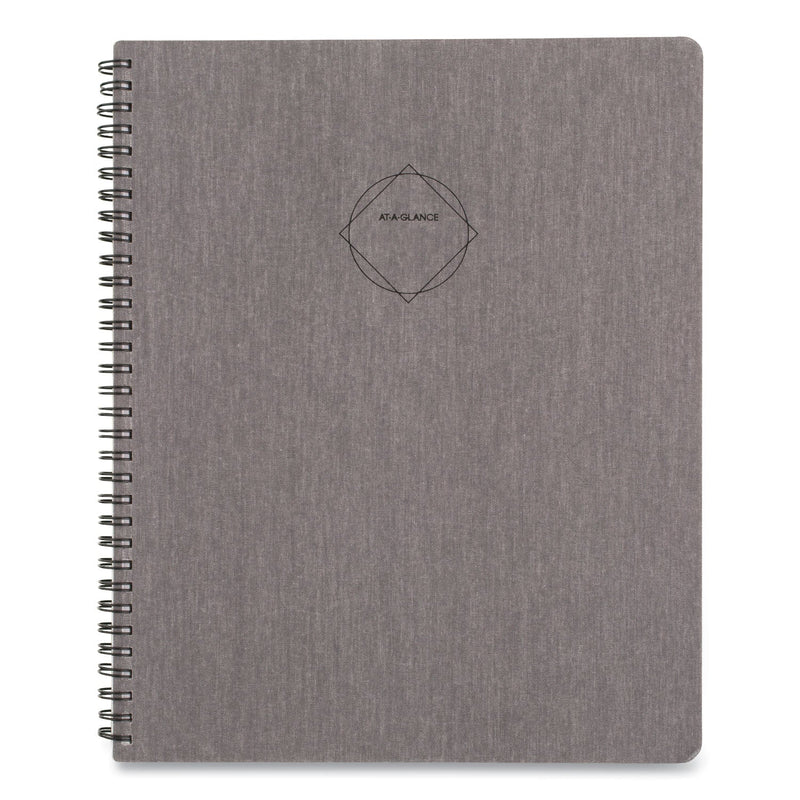 AT-A-GLANCE Elevation Linen Weekly/Monthly Planner, 11 x 8.5, Charcoal Cover, 12-Month (Jan to Dec): 2023
