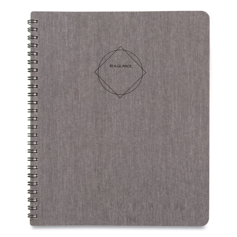 AT-A-GLANCE Elevation Linen Weekly/Monthly Planner, 8.75 x 7, Charcoal Cover, 12-Month (Jan to Dec): 2023