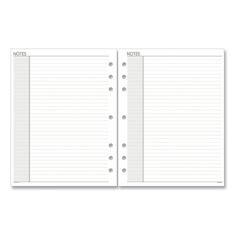 AT-A-GLANCE Lined Notes Pages for Planners/Organizers, 8.5 x 5.5, White Sheets, Undated