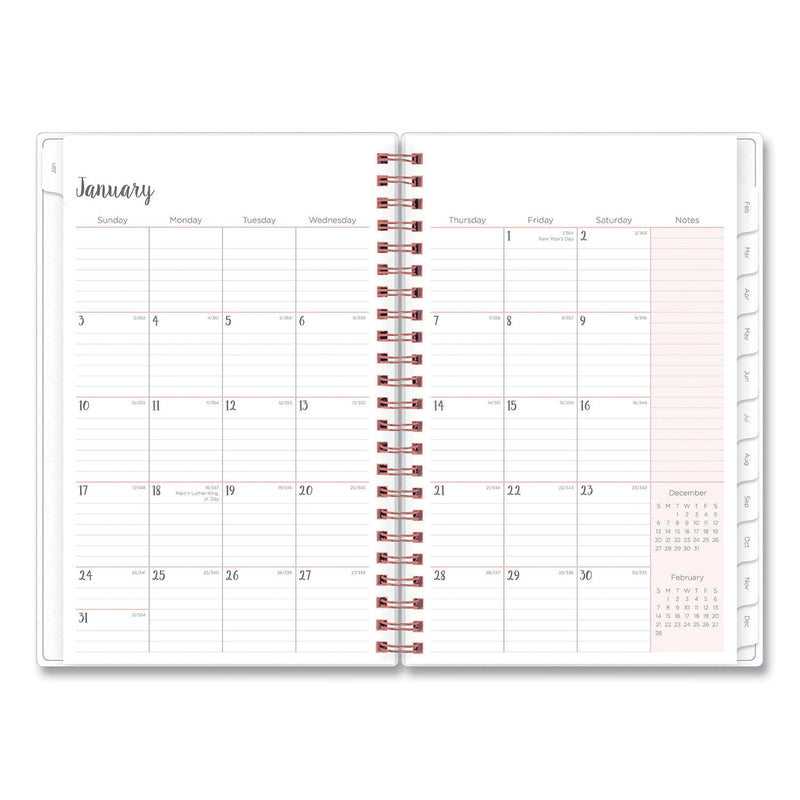 Blue Sky Joselyn Weekly/Monthly Planner, Joselyn Floral Artwork, 8 x 5, Pink/Peach/Black Cover, 12-Month (Jan to Dec): 2023