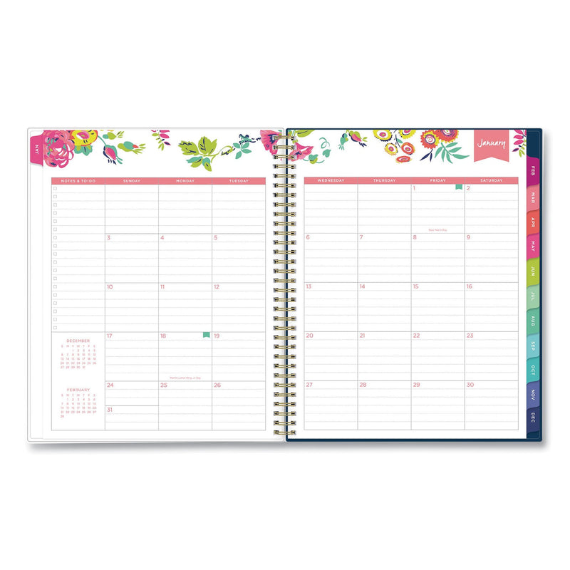 Blue Sky Day Designer Peyton Create-Your-Own Cover Weekly/Monthly Planner, Floral Artwork, 11 x 8.5, Navy, 12-Month (Jan-Dec): 2023