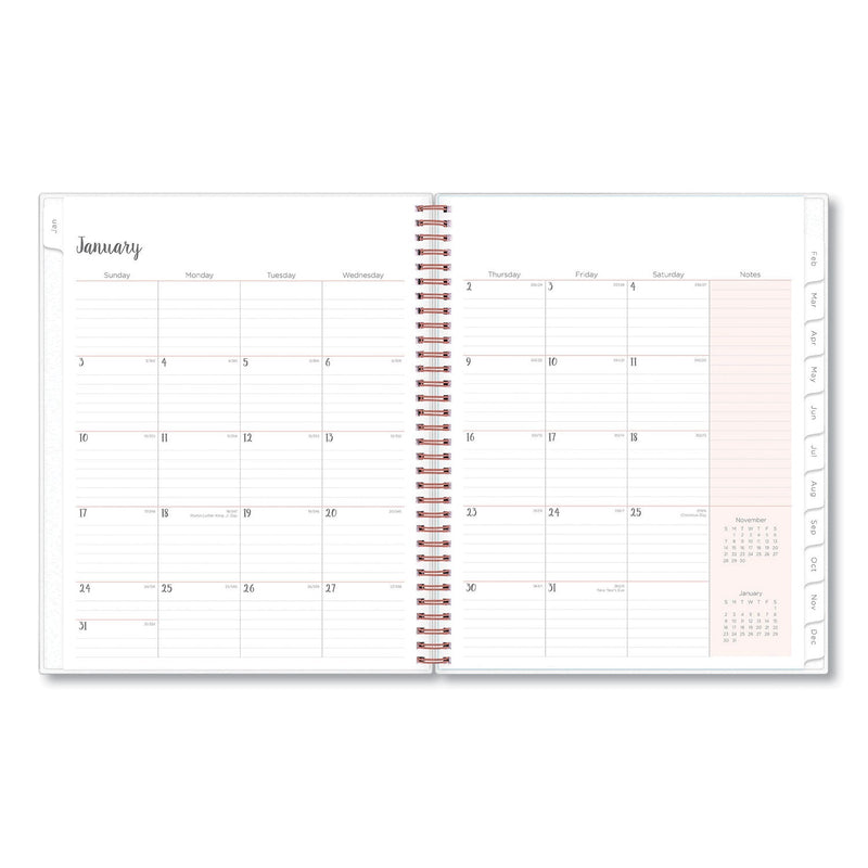 Blue Sky Joselyn Weekly/Monthly Planner, Joselyn Floral Artwork, 11 x 8.5, Pink/Peach/Black Cover, 12-Month (Jan to Dec): 2023