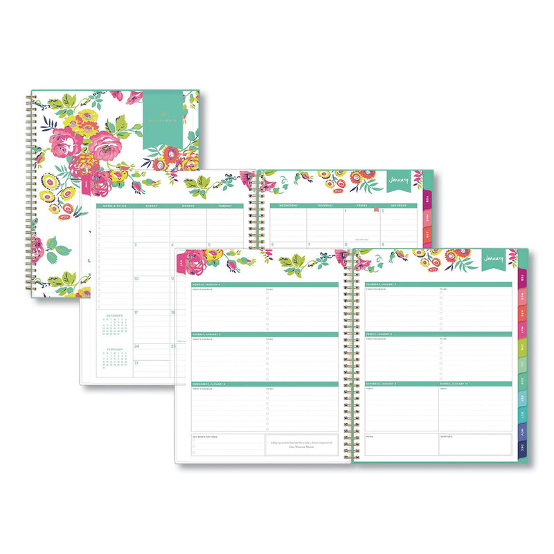 Blue Sky Day Designer Peyton Create-Your-Own Cover Weekly/Monthly Planner, Floral Artwork, 11 x 8.5, White, 12-Month (Jan-Dec): 2023