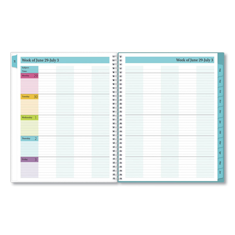Blue Sky Teacher Dots Academic Year Create-Your-Own Cover Weekly/Monthly Planner, 11 x 8.5, 12-Month (July to June): 2022 to 2023