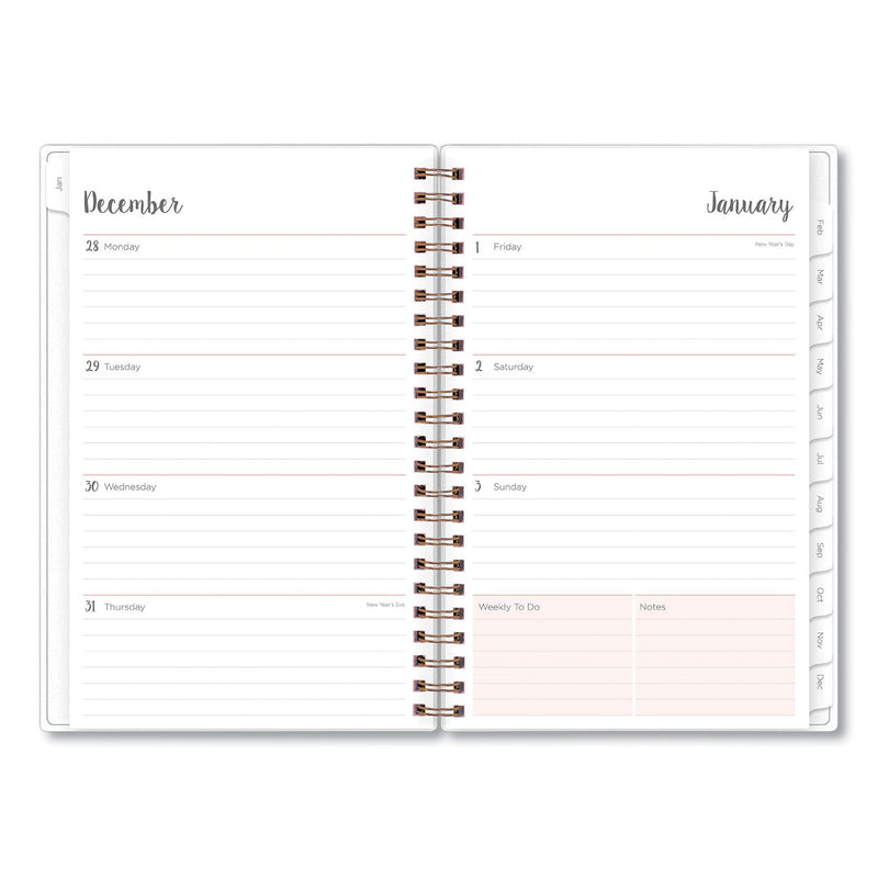 Blue Sky Joselyn Weekly/Monthly Planner, Joselyn Floral Artwork, 8 x 5, Pink/Peach/Black Cover, 12-Month (Jan to Dec): 2023