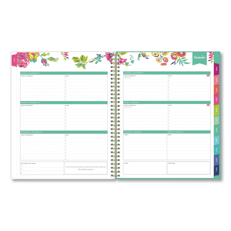 Blue Sky Day Designer Peyton Create-Your-Own Cover Weekly/Monthly Planner, Floral Artwork, 11 x 8.5, White, 12-Month (Jan-Dec): 2023