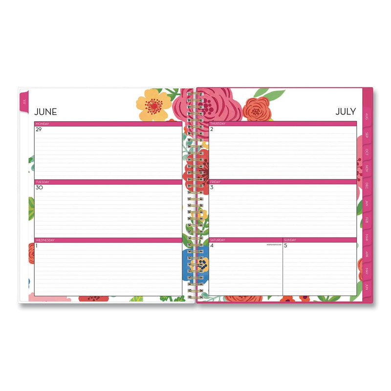 Blue Sky Mahalo Academic Year Create-Your-Own Cover Weekly/Monthly Planner, Floral Artwork, 11 x 8.5, 12-Month (July-June): 2022-2023