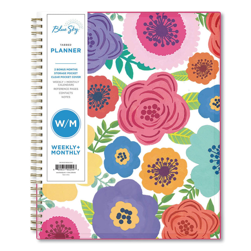 Blue Sky Mahalo Academic Year Create-Your-Own Cover Weekly/Monthly Planner, Floral Artwork, 11 x 8.5, 12-Month (July-June): 2022-2023