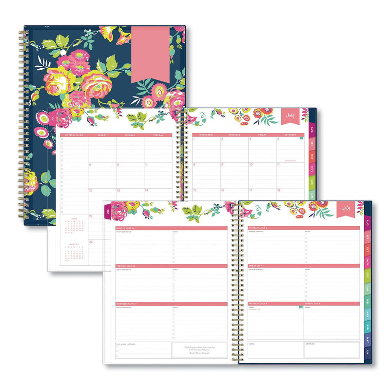 Blue Sky Day Designer Peyton Create-Your-Own Cover Weekly/Monthly Planner, Floral, 11 x 8.5, Navy, 12-Month (July-June): 2022-2023