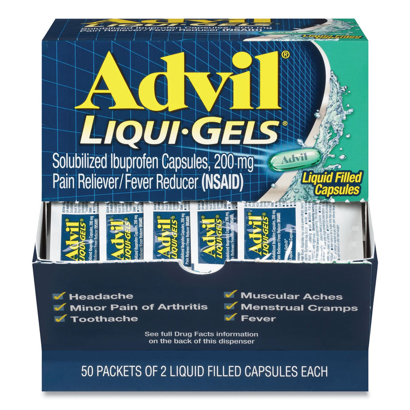 Advil Liqui-Gels, Two-Pack, 50 Packs/Box