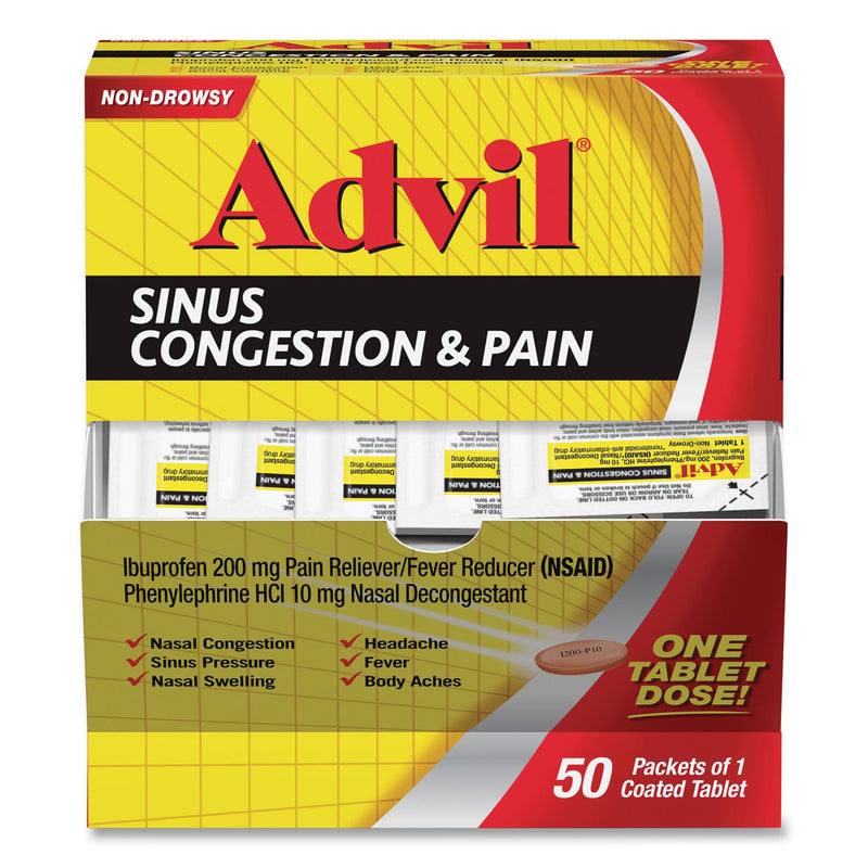 Advil Sinus Congestion and Pain Relief, 50/Box