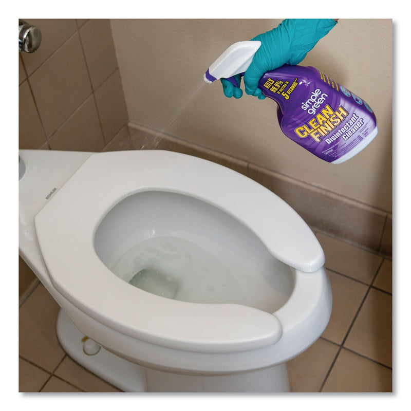 Simple Green Clean Finish Disinfectant Cleaner, Herbal, 32 oz Spray Bottle, 12/Carton