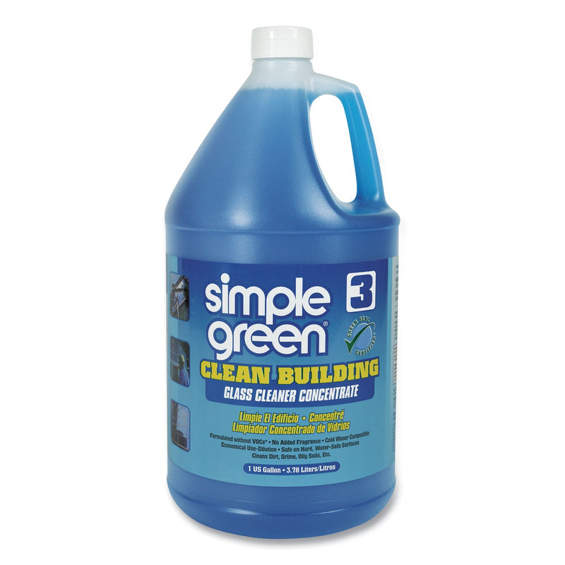 Simple Green Clean Building Glass Cleaner Concentrate, Unscented, 1gal Bottle