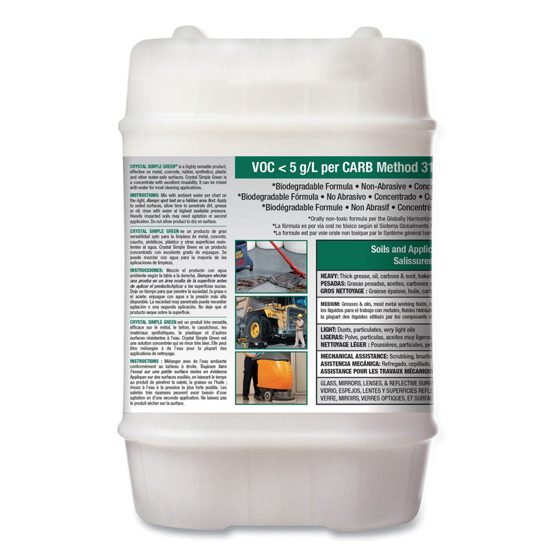 Simple Green Crystal Industrial Cleaner/Degreaser, 5 gal Pail