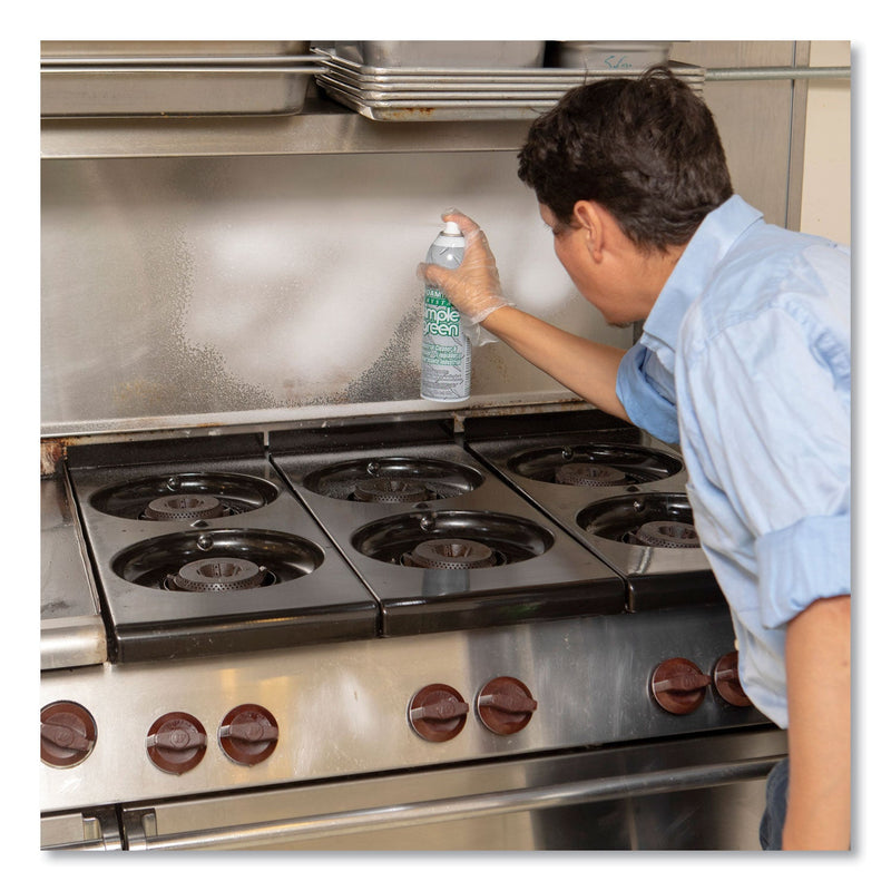 Simple Green Foaming Crystal Industrial Cleaner and Degreaser, 20 oz Aerosol Spray, 12/Carton