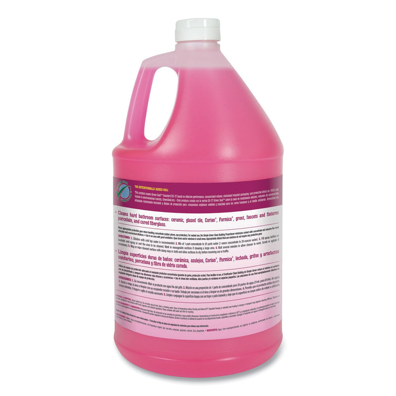 Simple Green Clean Building Bathroom Cleaner Concentrate, Unscented, 1gal Bottle