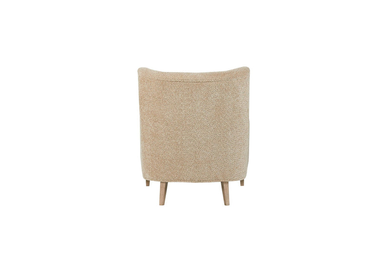 Hi Back Accent Chair - Light Brown
