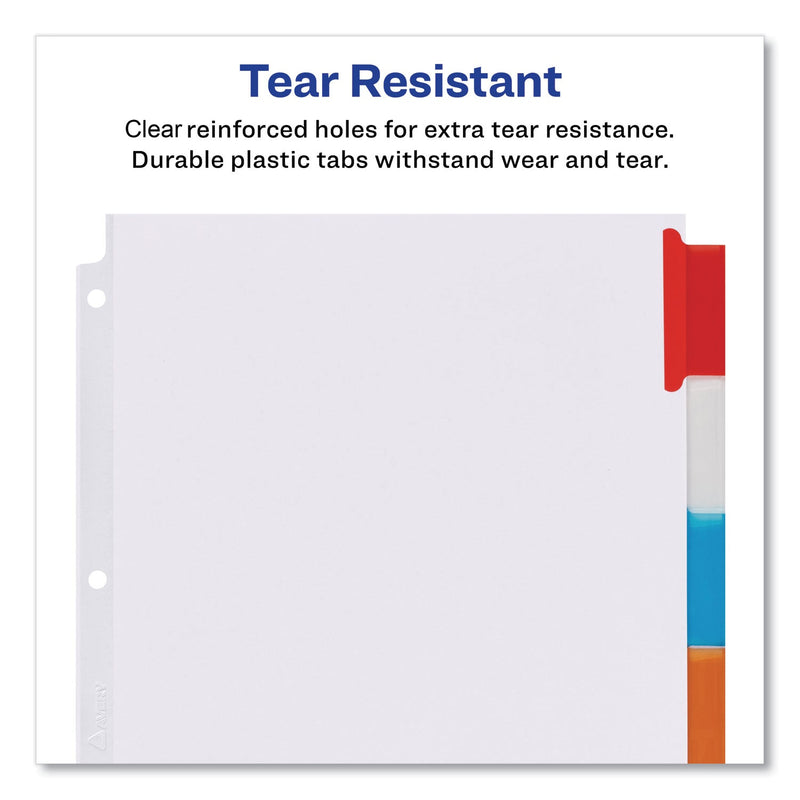 Avery Insertable Big Tab Dividers, 8-Tab, 11.13 x 9.25, White, Assorted Tabs, 1 Set