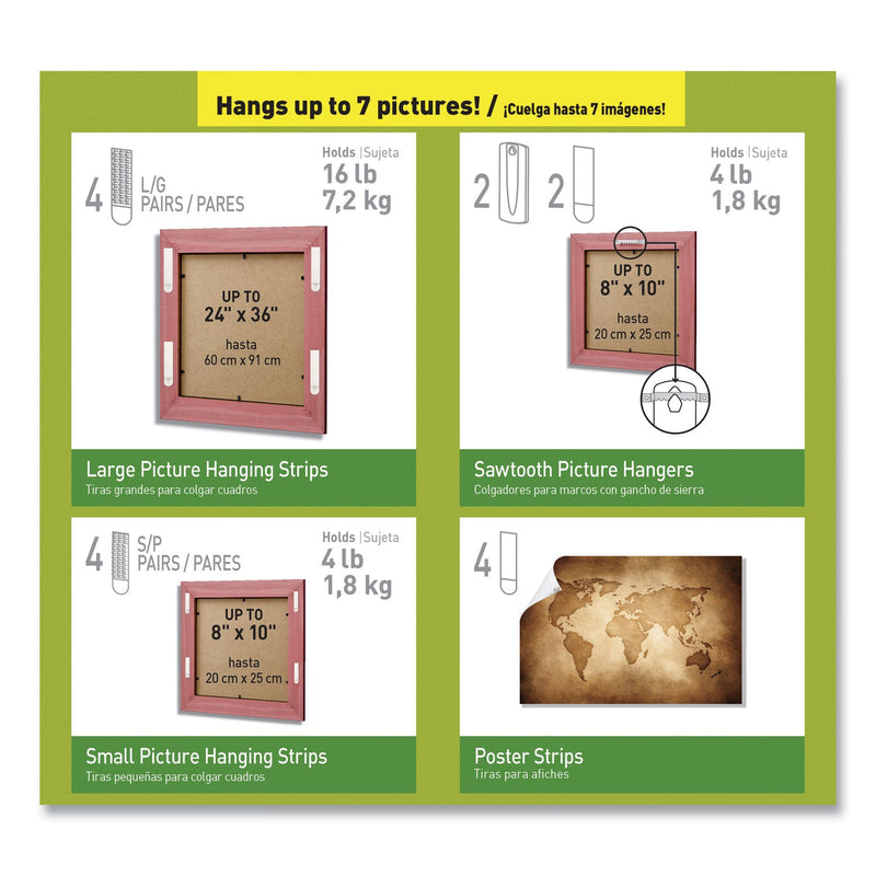 Command Picture Hanging Kit, Assorted Sizes, 24 Pieces/Pack