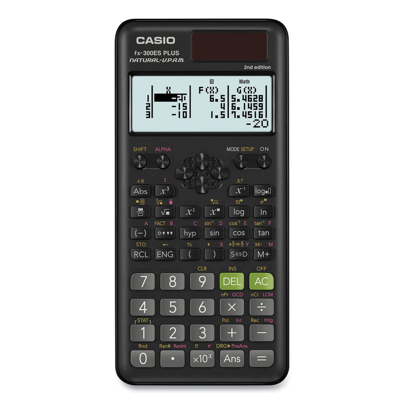 Casio FX-300ES Plus 2nd Edition Scientific Calculator, 16-Digit LCD, Black