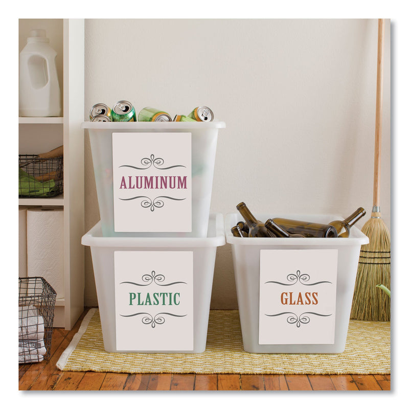 Avery Shipping Labels with TrueBlock Technology, Inkjet/Laser Printers, 8.5 x 11, White, 500/Box