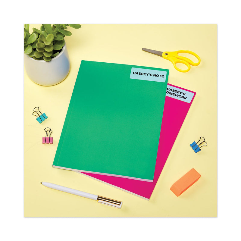 Avery High-Visibility Permanent Laser ID Labels, 1 x 2.63, Pastel Blue, 750/Pack