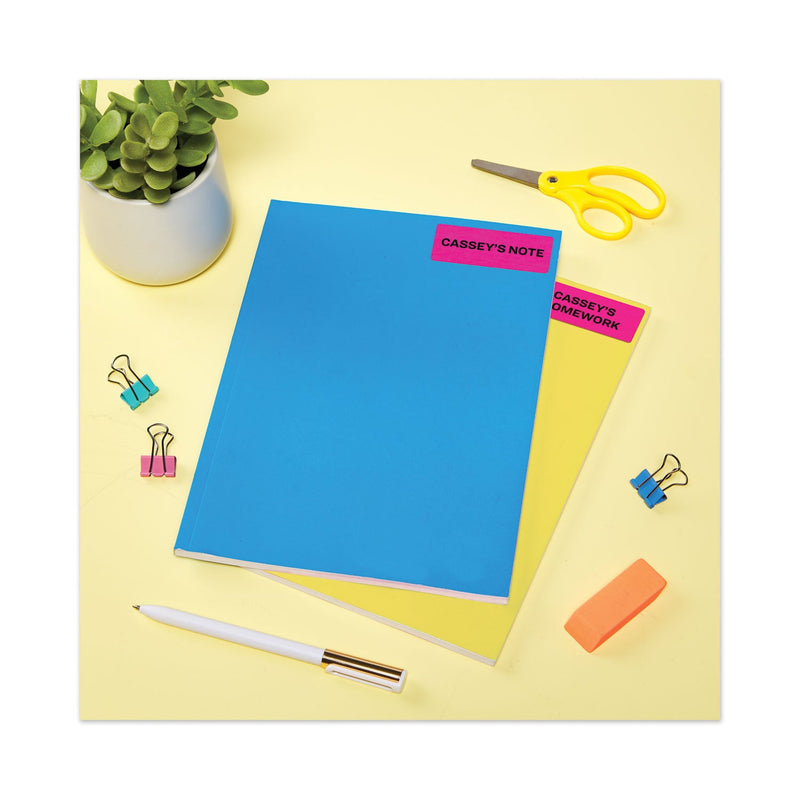 Avery High-Visibility Permanent Laser ID Labels, 1 x 2.63, Neon Magenta, 750/Pack