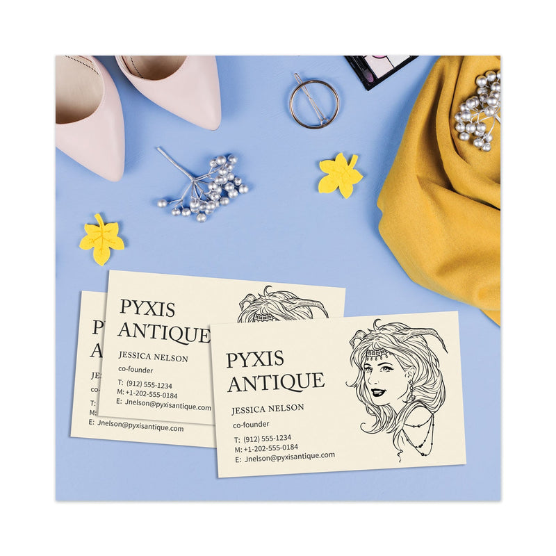 Avery Printable Microperforated Business Cards w/Sure Feed Technology, Inkjet, 2 x 3.5, Ivory, 250 Cards, 10/Sheet, 25 Sheets/Pack