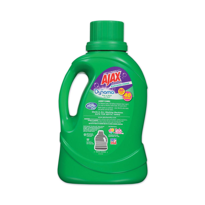 Ajax Laundry Detergent Liquid, Extreme Clean, Mountain Air Scent, 40 Loads, 60 oz Bottle, 6/Carton