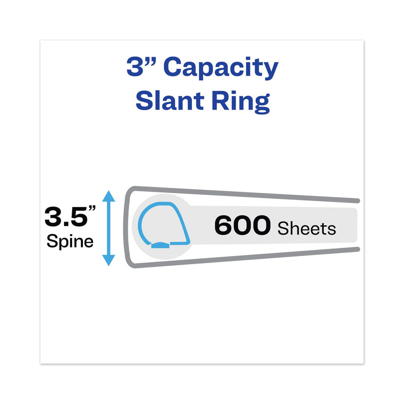 Avery Heavy-Duty View Binder with DuraHinge and Locking One Touch EZD Rings, 3 Rings, 3" Capacity, 11 x 8.5, Black