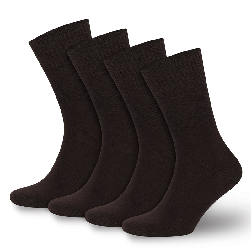 Men’s & Women’s Bamboo Diabetic Crew Socks 4-Pack