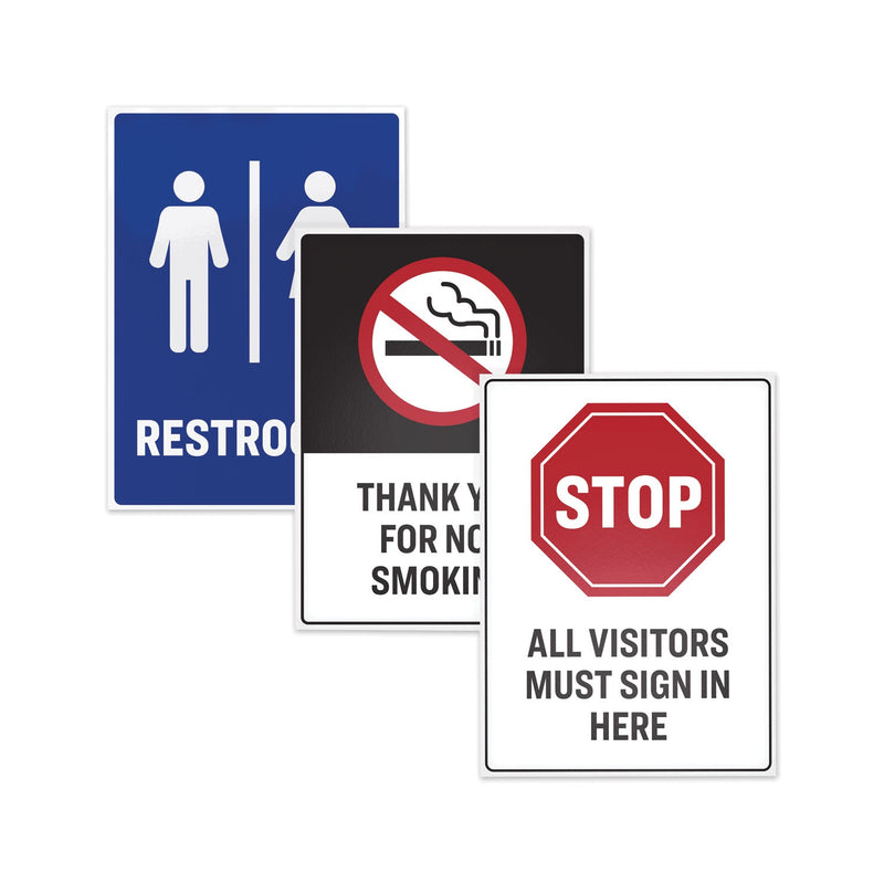 Avery Surface Safe Removable Label Safety Signs, Inkjet/Laser Printers, 7 x 10, White, 15/Pack