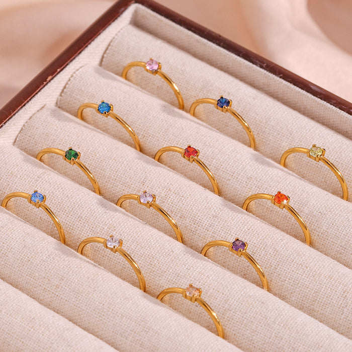 Fashion Simple And Light Luxury Birthday Ring