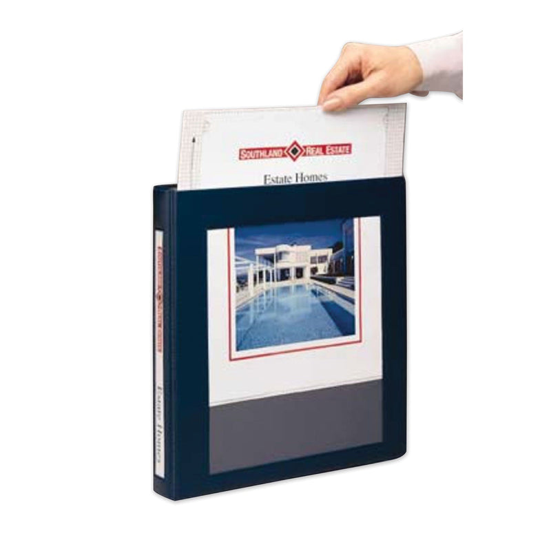 Avery Framed View Heavy-Duty Binders, 3 Rings, 0.5" Capacity, 11 x 8.5, Black