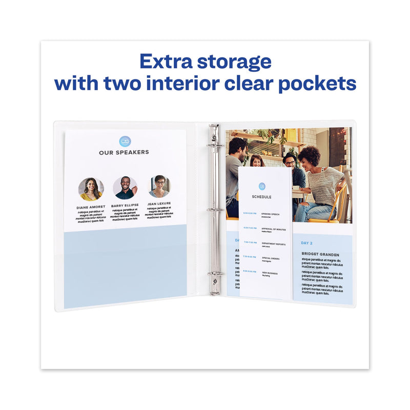 Avery Framed View Heavy-Duty Binders, 3 Rings, 1.5" Capacity, 11 x 8.5, White