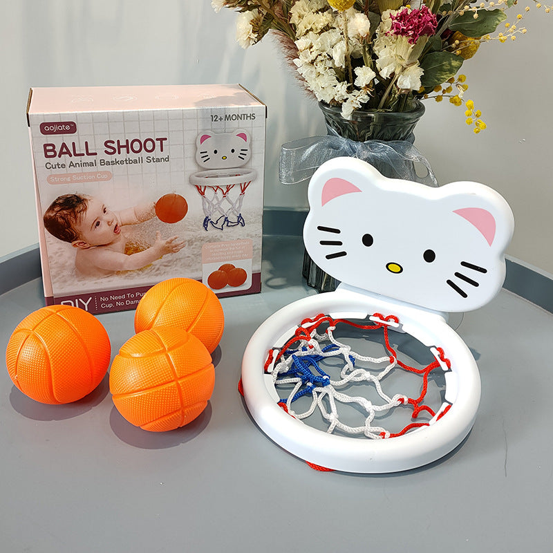 Water Play Toy Cartoon Mini Basketball Hoop For Bath Time