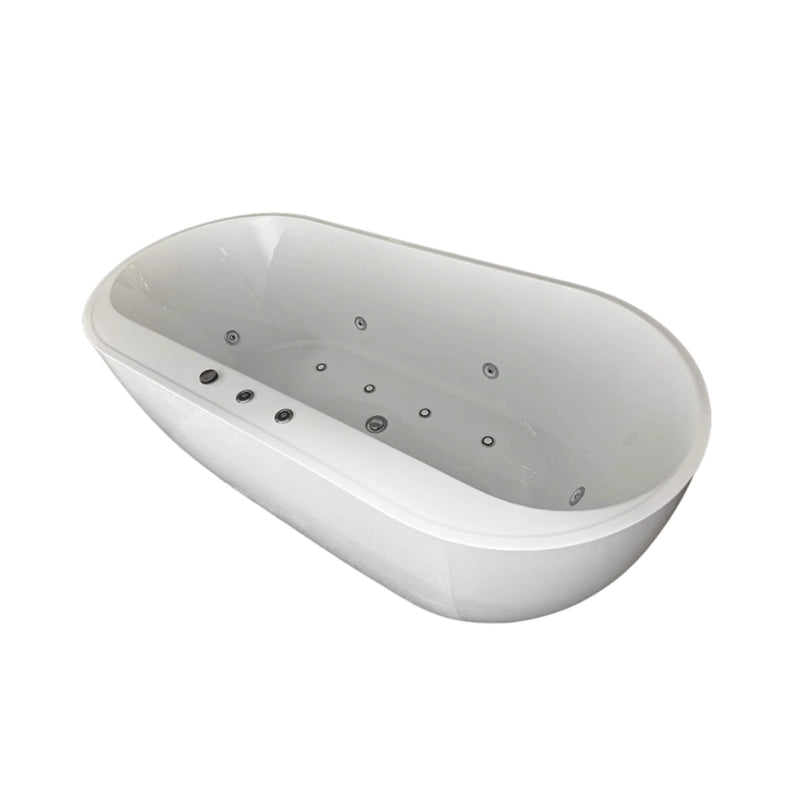 Nuvia Cascade 67-Inch Whirlpool Air Bath Soaking Tub With Adjustable Air Blower [No Faucet] (SAK68427)