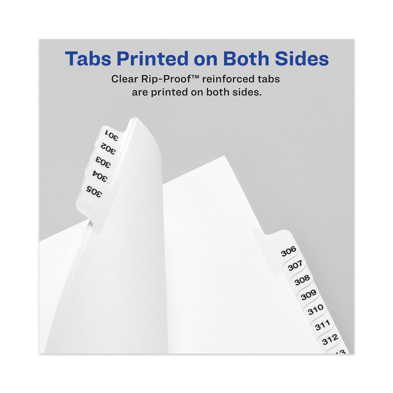 Avery-Style Preprinted Legal Bottom Tab Dividers, 26-Tab, Exhibit Q, 11 x 8.5, White, 25/Pack
