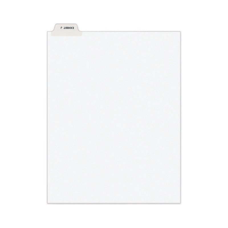 Avery-Style Preprinted Legal Bottom Tab Divider, 26-Tab, Exhibit J, 11 x 8.5, White, 25/PK