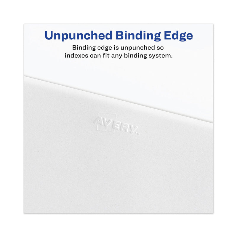 Avery-Style Preprinted Legal Side Tab Divider, 26-Tab, Exhibit R, 11 x 8.5, White, 25/Pack, (1388)