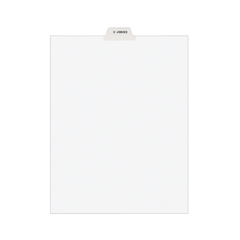 Avery-Style Preprinted Legal Bottom Tab Divider, 26-Tab, Exhibit C, 11 x 8.5, White, 25/PK