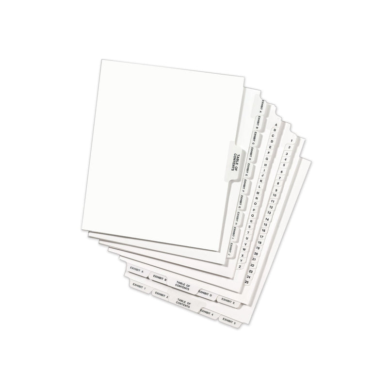 Avery-Style Preprinted Legal Bottom Tab Dividers, 26-Tab, Exhibit Q, 11 x 8.5, White, 25/Pack
