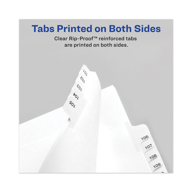 Avery-Style Preprinted Legal Bottom Tab Dividers, 26-Tab, Exhibit S, 11 x 8.5, White, 25/Pack