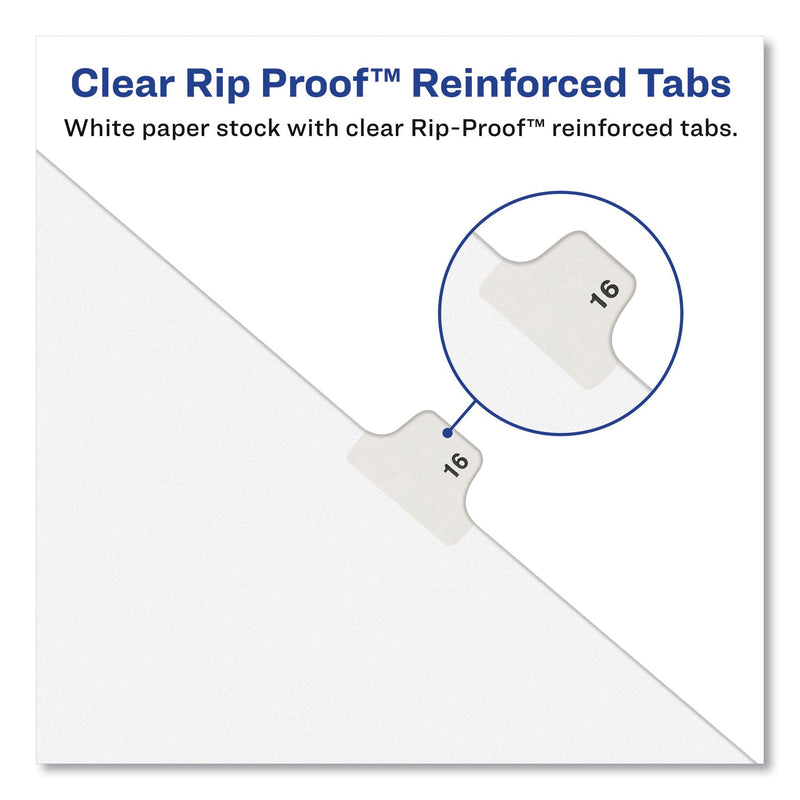 Avery-Style Preprinted Legal Bottom Tab Dividers, 26-Tab, Exhibit Q, 11 x 8.5, White, 25/Pack