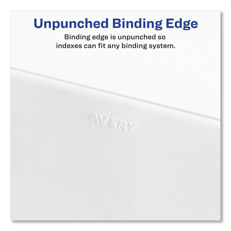 Avery-Style Preprinted Legal Bottom Tab Divider, 26-Tab, Exhibit B, 11 x 8.5, White, 25/PK