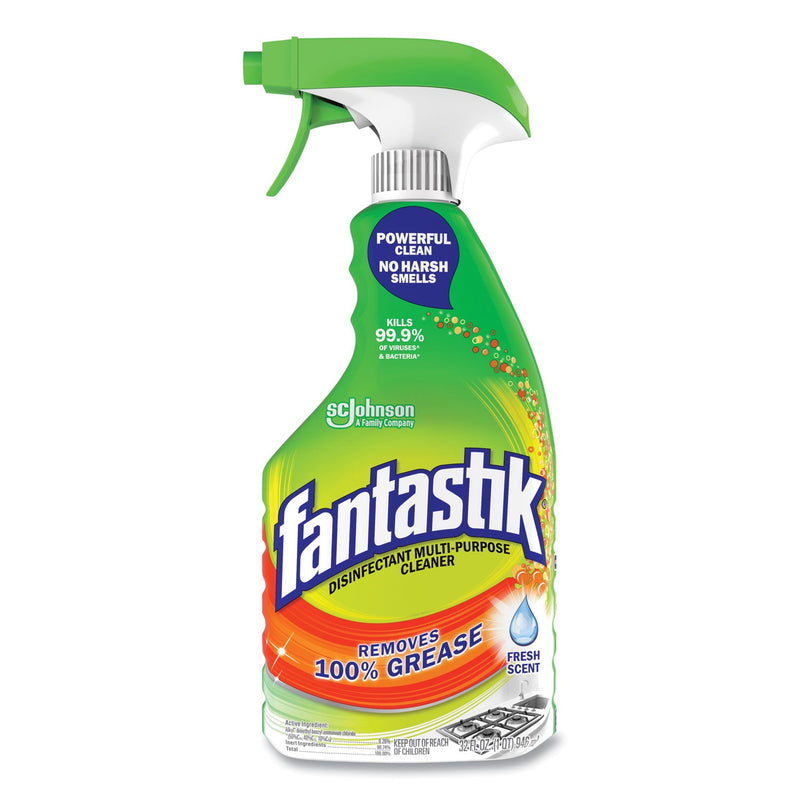 Fantastik Disinfectant Multi-Purpose Cleaner Fresh Scent, 32 oz Spray Bottle