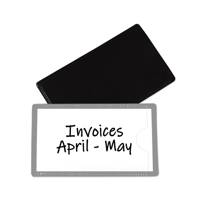 C-Line Slap-Stick Magnetic Label Holders, Side Load, 4.25 x 2.5, Gray, 10/Pack