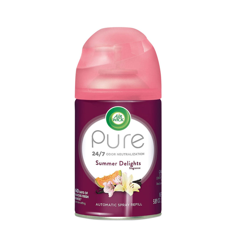 Air Wick Freshmatic Life Scents Ultra Refill, Summer Delights, 5.89 oz Aerosol Spray, 6/Carton