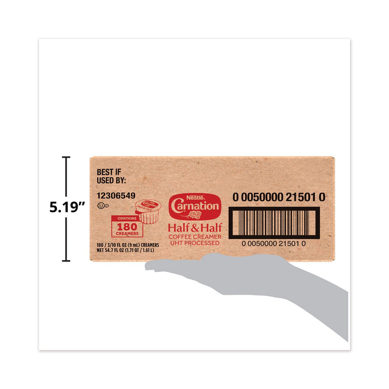 Carnation Half and Half, 0.304 oz Cups, 180/Carton